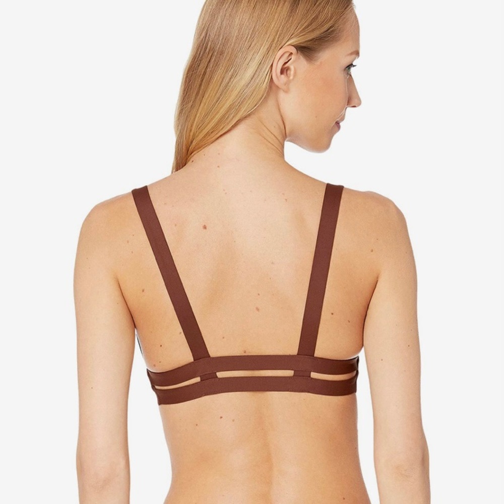 Vitamin A Neutra Bralette Swim Top -NWT $110 - Vintage Brown EcoLux - Size 4/XS - Picture 3 of 12